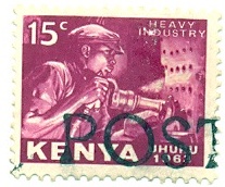 Kenya stamp Uhuru 1963 15c Heavy industry