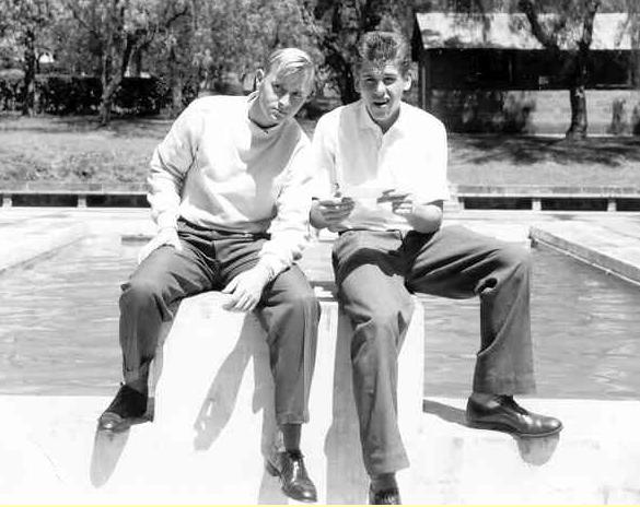 Dave Allen and Mike McFarnell - Nakuru School swimming pool 1961